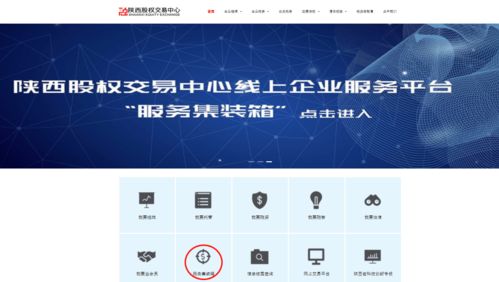 陕股交线上企业服务平台 服务集装箱 产品推介 高级人才事务所 高端岗位选聘 等五项产品